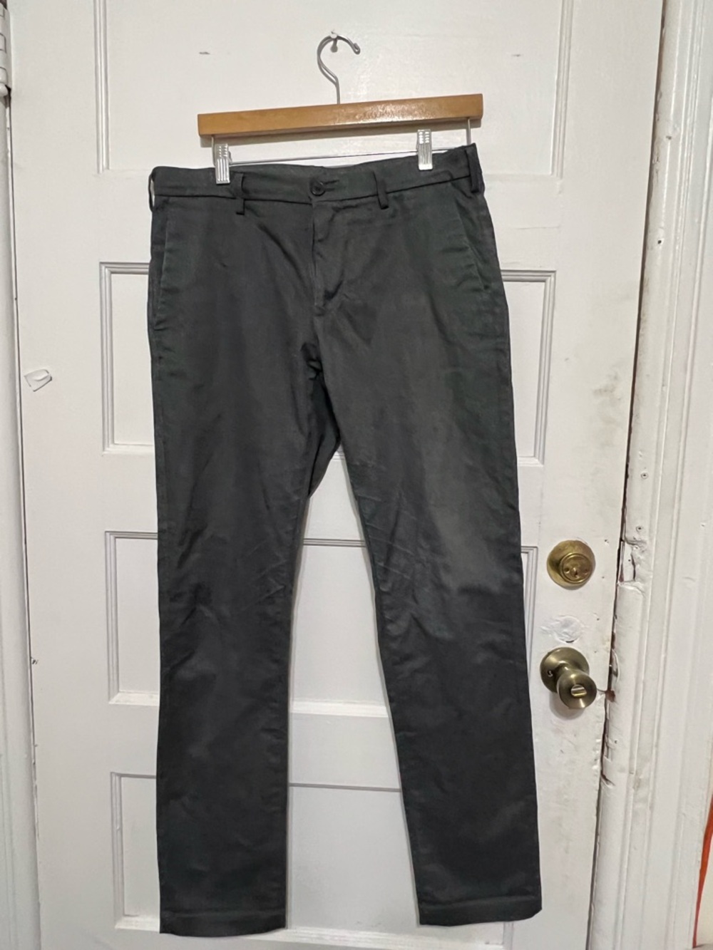 Uniqlo Men's Straight Chinos - Charcoal Gray